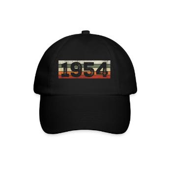 Millésime 1954 Cadeau D’anniversaire Rétro 1954 - Casquette classique - noir/noir - Devant