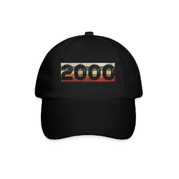 Millésime 2000 Cadeau D’anniversaire Rétro 2000 - Casquette classique - noir/noir - Devant