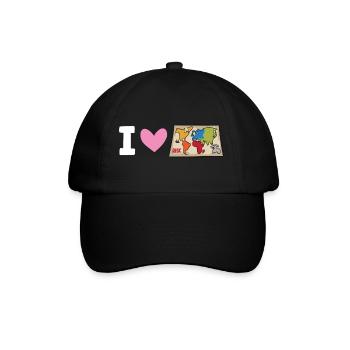 Risiko - I Love, Ich liebe, Herz - Baseballkappe - Schwarz/Schwarz - Vorne