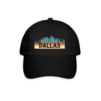 Dallas Texas Retro - Baseballkappe - Schwarz/Schwarz - Vorne