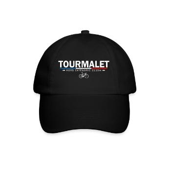 Vélo velo Tourmalet cycliste col tourmalet - Casquette classique - noir/noir - Devant