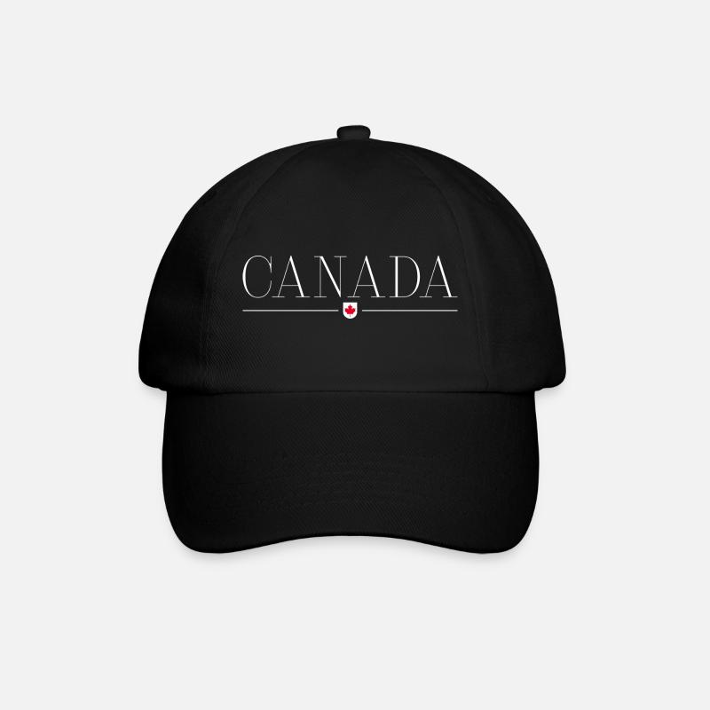 Ich liebe Kanada - Baseballkappe - Schwarz/Schwarz