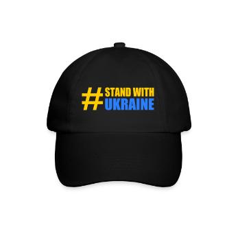 stand with ukraine - Baseball Cap - black/black - Front