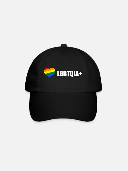 LGBTQIA+ Regenbogen - Baseballkappe - Schwarz/Schwarz