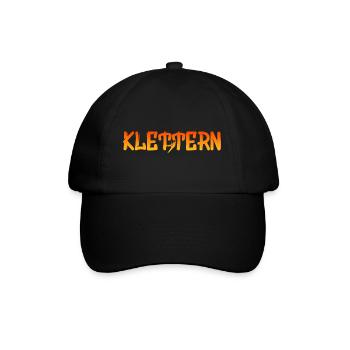 Klettern Geschenk Kletterwand - Baseballkappe - Schwarz/Schwarz - Vorne