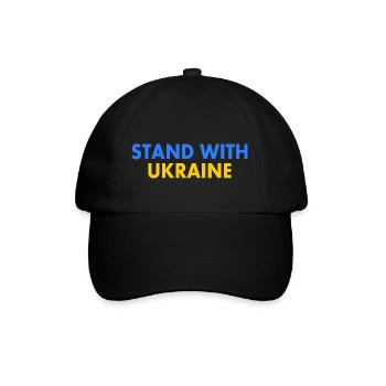 stand with ukraine - Baseball Cap - black/black - Front