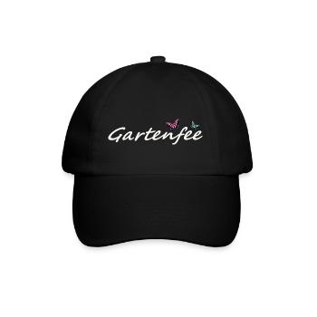 Gartenfee Süßes Motiv für Garten und Gewächshaus - Baseballkappe - Schwarz/Schwarz - Vorne