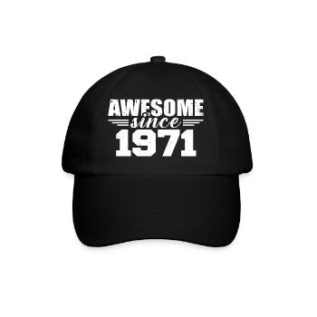 Né en 1971 Vintage Cadeau Anniversaire Rétro 1971 - Casquette classique - noir/noir - Devant