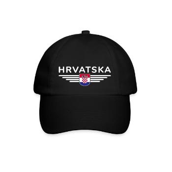 J’aime la Croatie, T-shirt design de style élégance - Casquette classique - noir/noir - Devant
