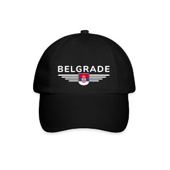T-Shirt Belgrade – Pour les fans de la capitale - Casquette classique - noir/noir - Devant