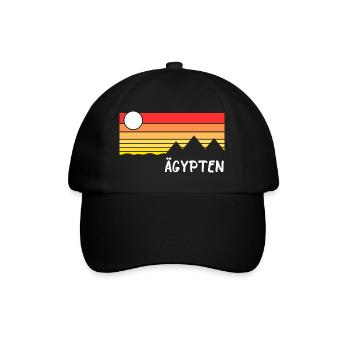 Ägypten Urlaub Reise Egypt - Baseballkappe - Schwarz/Schwarz - Vorne