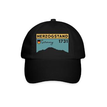 Herzogstand, Mountain, Hiking, Hike, Ridge Walk - Baseball Cap - black/black - Front