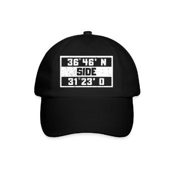 Side Coordinates Turkey Holiday Idea - Baseball Cap - black/black - Front