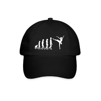 Ballett Ballerina Evolution Tanzen dance - Baseballkappe - Schwarz/Schwarz - Vorne