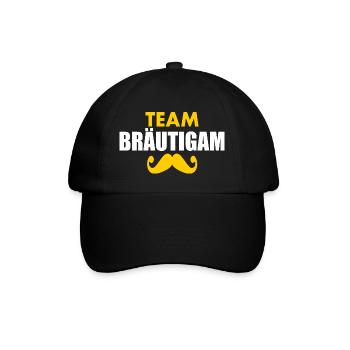 Team bräutigam - Baseballkappe - Schwarz/Schwarz - Vorne