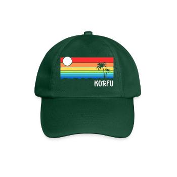 Korfu Griechenland Insel Urlaub Idee - Baseballkappe - Flaschengrün - Vorne
