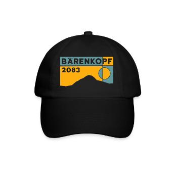 Bärenkopf Berg Allgäuer Alpen Vorarlberg Wandern - Baseballkappe - Schwarz/Schwarz - Vorne