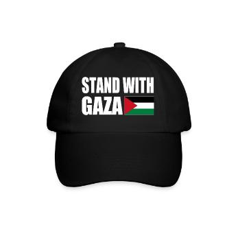 Stand with gaza - Baseball Cap - black/black - Front