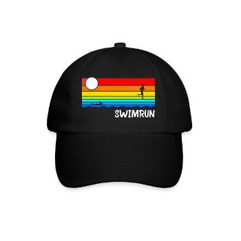 SwimRun Swimming Jogging Endurance Sports Idea - Baseball Cap - black/black - Front