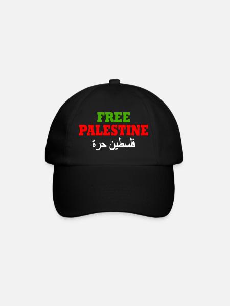 Free palestine - Basebollkeps - svart/svart