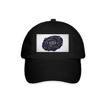Mondphasen-Sternbild Mosaik - Baseballkappe - Schwarz/Schwarz - Vorne