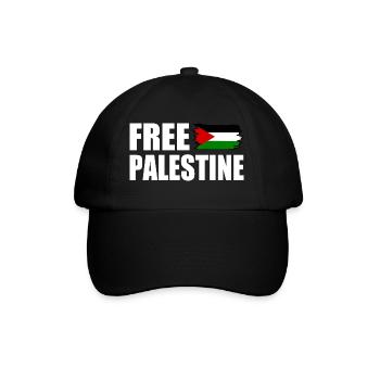 Free palestine - Baseballkappe - Schwarz/Schwarz - Vorne
