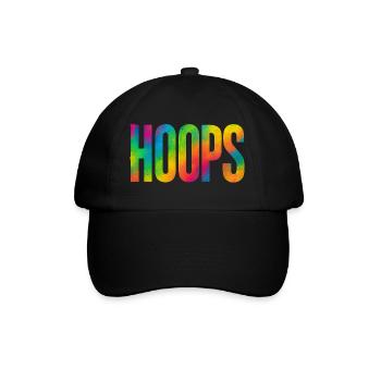 Hoops Basketball Sport Geschenkidee BBall - Baseballkappe - Schwarz/Schwarz - Vorne