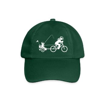 MAMA DRAWS BIKE TRAILER WITH CHILD BY SUBGIRL - Baseball Cap - bottle green - Front