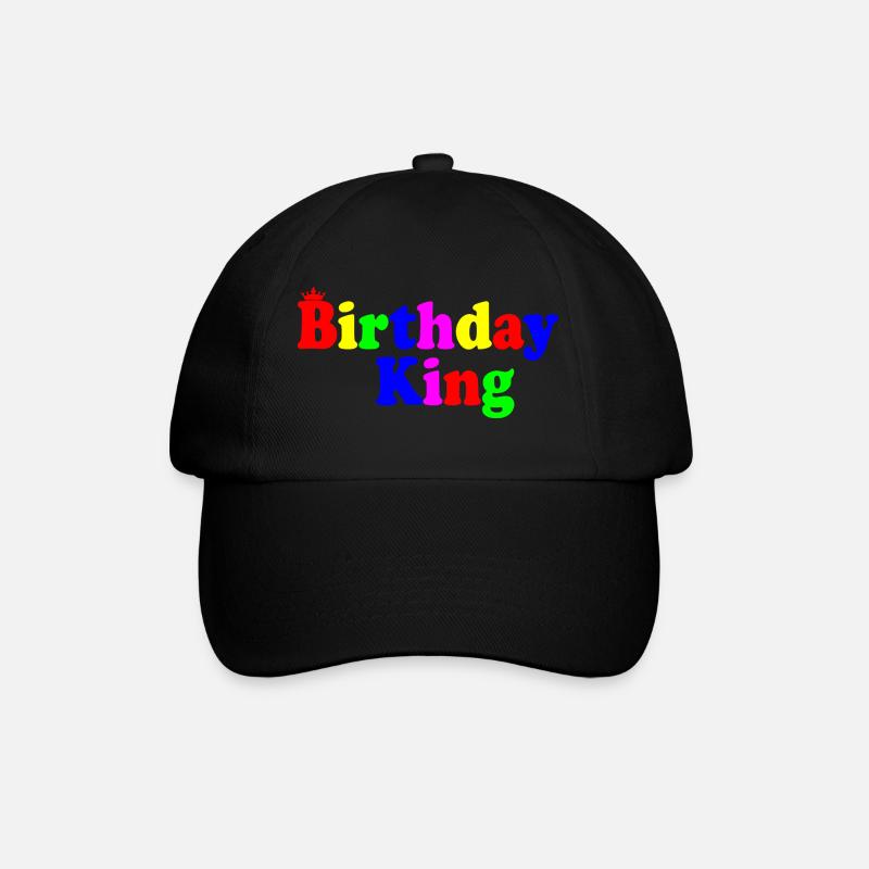 Birthday king - Baseballkappe - Schwarz/Schwarz