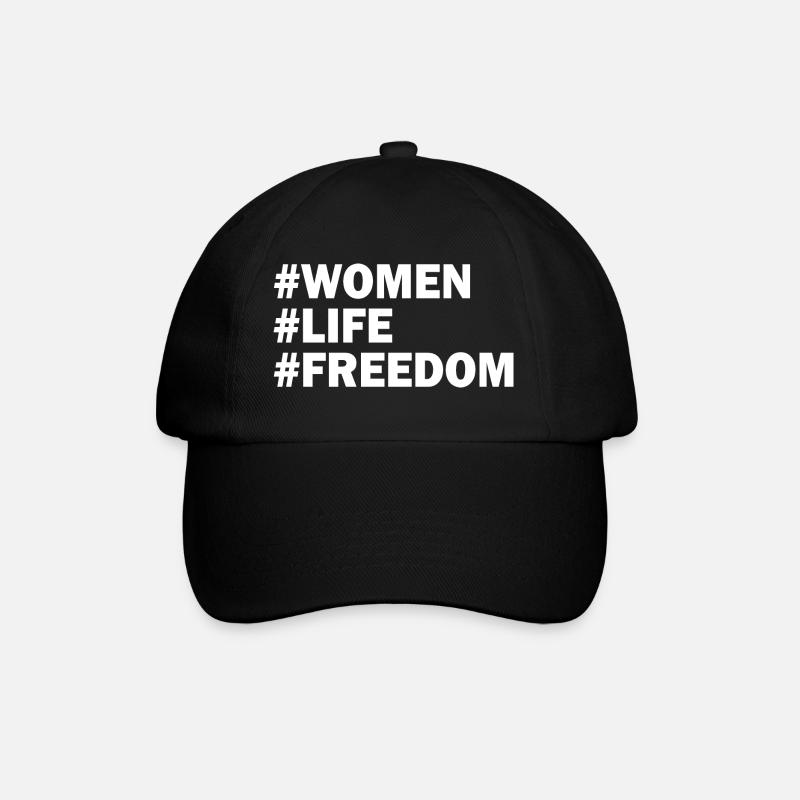 Women life freedom - Baseballkappe - Schwarz/Schwarz