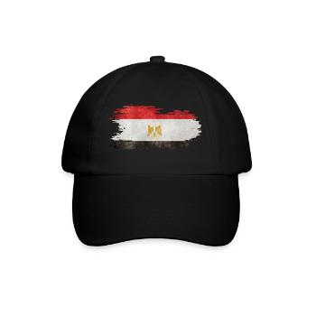 Egypt - National Flag, Brush Effect - Baseball Cap - black/black - Front