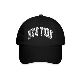 New York - Baseballkappe - Schwarz/Schwarz - Vorne