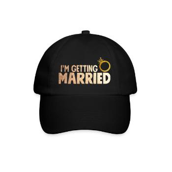 Dans le Shirt Getting Married Avec Bague Faux Or - Casquette classique - noir/noir - Devant