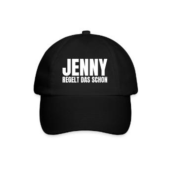 Jenny Name Lustiger Spruch Frau Frauen Damen Dame - Baseballkappe - Schwarz/Schwarz - Vorne