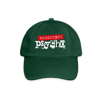 Vorsicht Psycho - Baseballkappe - Flaschengrün - Vorne