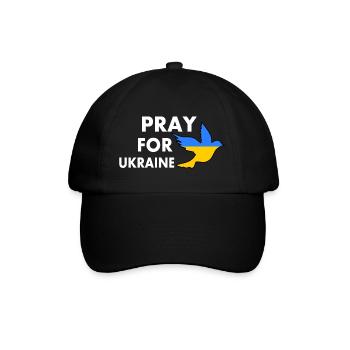 Pray for ukraine - Baseballkappe - Schwarz/Schwarz - Vorne