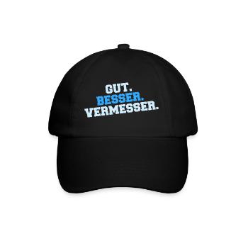 Gut Besser Vermesser Vermessungsingenieur - Baseballkappe - Schwarz/Schwarz - Vorne