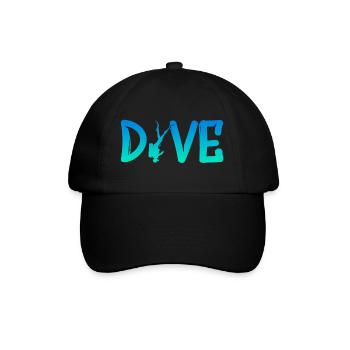 Dive - Diver - Scuba - Diving - Taucher - tauchen - Baseballkappe - Schwarz/Schwarz - Vorne