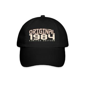 Jahrgang 1984 limitierte Auflage 1984 Geburtstag - Baseballkappe - Schwarz/Schwarz - Vorne