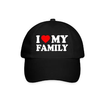 I love my family - Casquette classique - noir/noir - Devant