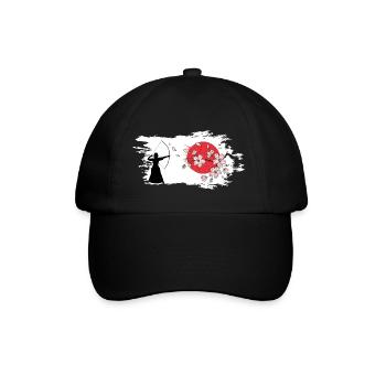 kyudo kyudomeister japanische bogenkunst Hankyu - Baseballkappe - Schwarz/Schwarz - Vorne
