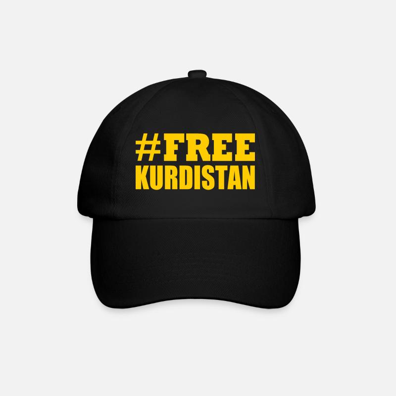 Free Kurdistan - Baseballkappe - Schwarz/Schwarz