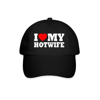 I love my hotwife - Baseball Cap - black/black - Front