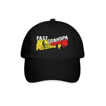 Fast grandpa on the bike - Baseball Cap - black/black - Front
