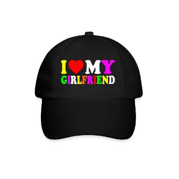I love my girlfriend - Casquette classique - noir/noir - Devant
