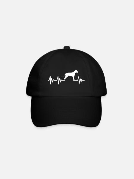 Hunde Hund Herzschlag Puls Rythmus Hundeliebe Dog - Baseballkappe - Schwarz/Schwarz