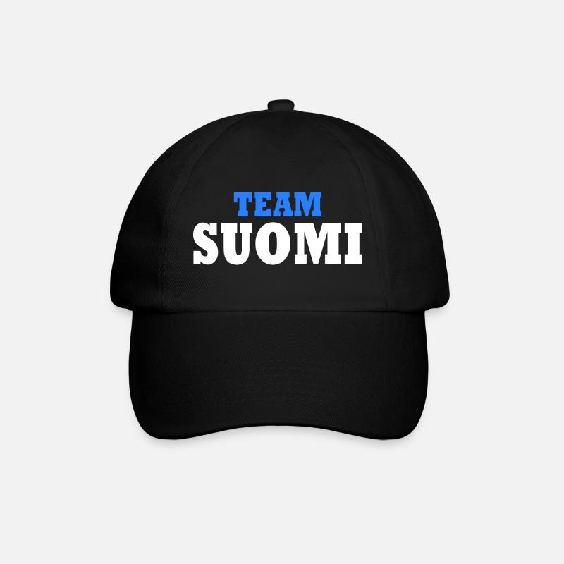 Team suomi - Baseballkappe - Schwarz/Schwarz