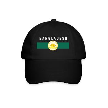 Bangladesh - flag and coat of arms, water lily - Baseball Cap - black/black - Front
