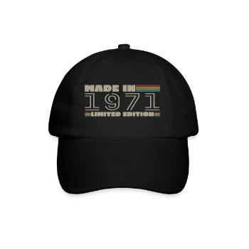 Vintage 1971 1971 Birthday Gift Born In 1971 - Baseball Cap - black/black - Front