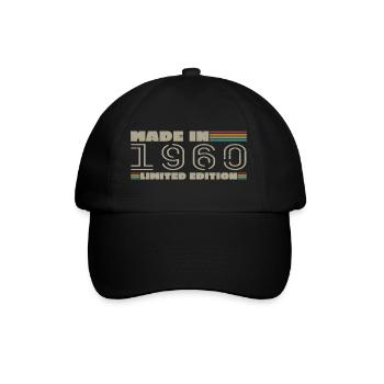Cadeau d'anniversaire 1960 vintage 1960 né en 1960 - Casquette classique - noir/noir - Devant